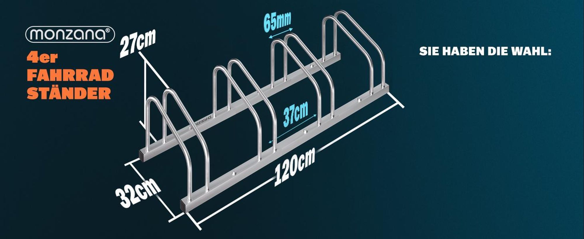MONZANA Fahrradständer für 6 Fahrräder