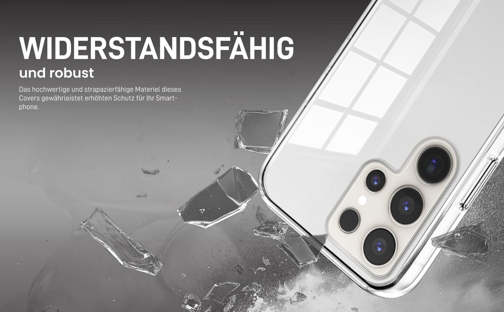 Transparentes Front Back Cover für Samsung Galaxy S25 Ultra mit Aufprallschutz