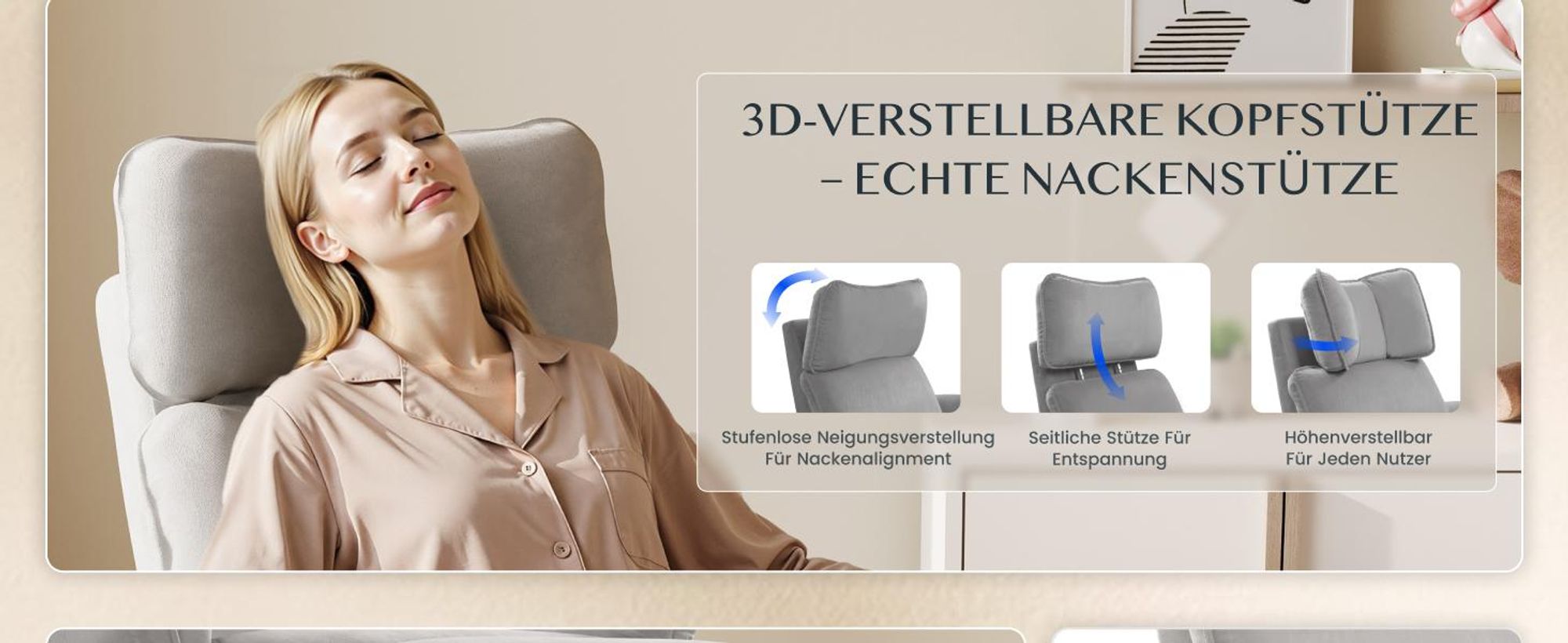 FLEXISPOT XR8 Cradle Elektrischer Relaxsessel mit Decke, Dreh- & Rockingfunktion, Fernsehsessel mit Liegefunktion, 3D-Kopfstütze, Grau