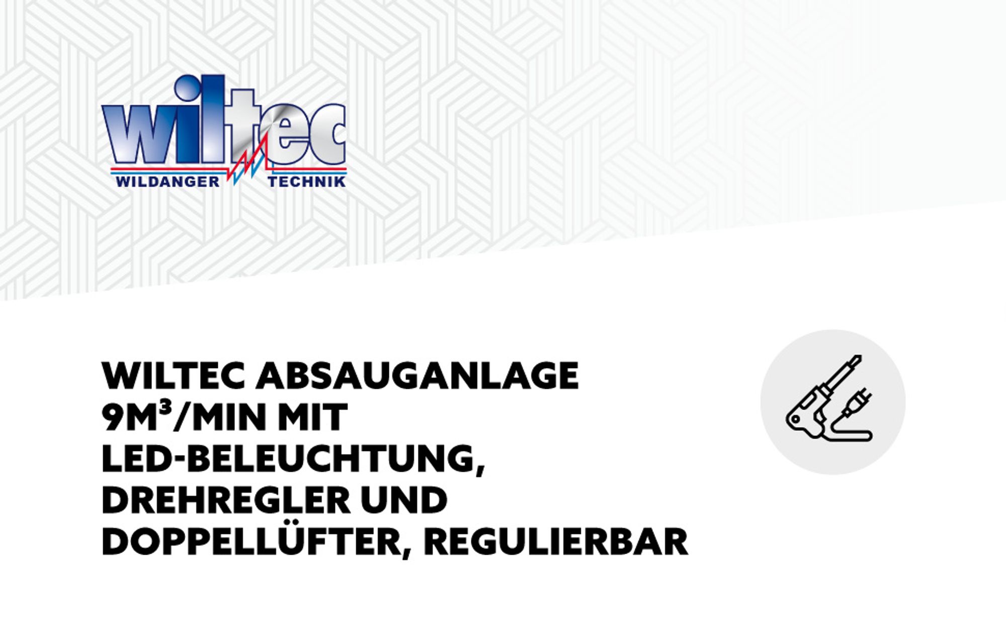 Wiltec Airbrush Absauganlage 9 m³/min, zur Absaugung von Farbe Farbnebel Sprühnebel Filter, mit LED Beleuchtung, Drehregler und Doppellüfter, Lackierkabine für Airbrush-Arbeiten