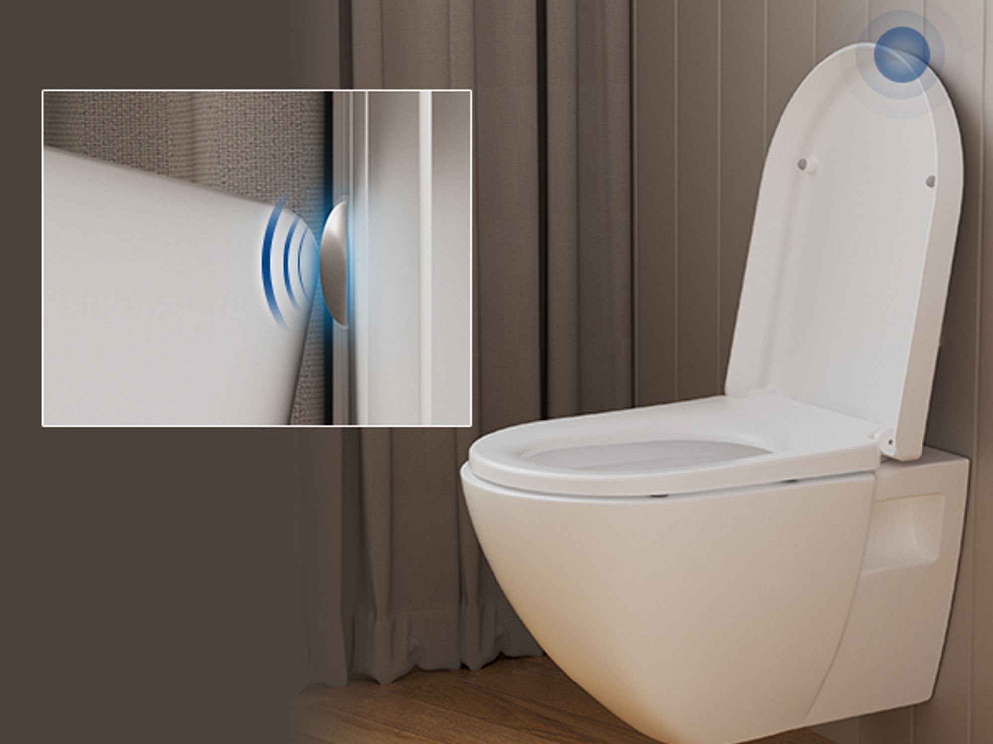 CECIPA WC-Sitz D-Form mit Absenkautomatik, Toilettendeckel aus Duroplast, Klobrille Klositz Klodeckel, Schnelle Demontage, geräuschlos & Weiß