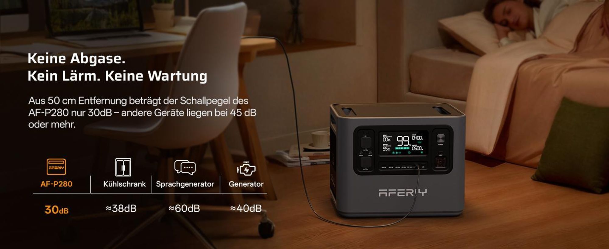 AFERIY AF-P280-B Erweiterungsbatterie 2048Wh LiFePO4 für P280 Powerstation, Erweiterbar bis 10240Wh