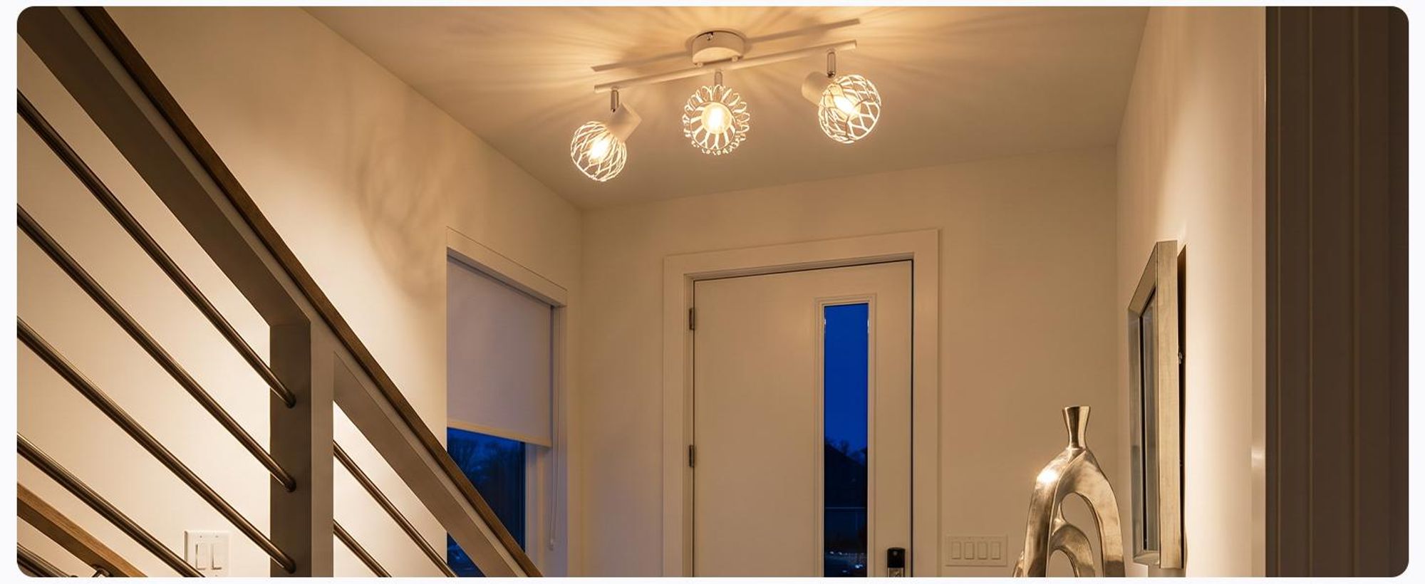 ZMH LED stropné svietidlo, 3 žiarovky, podhľavná lampa E14, kov, kuchynská lampa, otočná o 350°, lampa do obývačky, stropné bodové osvetlenie, vnútorné bodové svietidlá, chodba, kuchyňa, biela