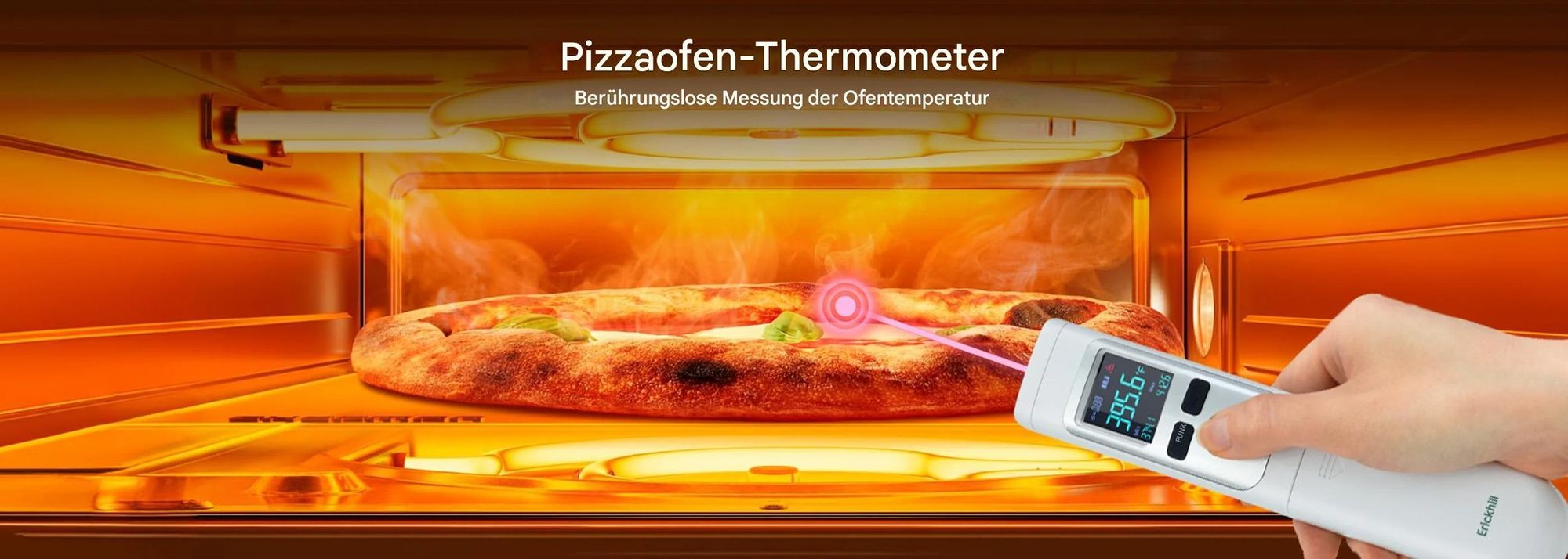 ERICKHILL ROOKPRO 2-in-1 Laser-Thermometer, 12:1 D:S, Grill- und Backsonde