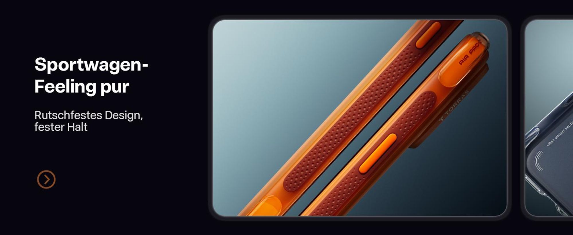 TORRAS für iPhone 17 Pro Max Hülle Ostand Q3 Air mit echtem Airbags Doppelter Schutz 360° Magnetischer Robust Ständer Matt Handyhülle mit Orange
