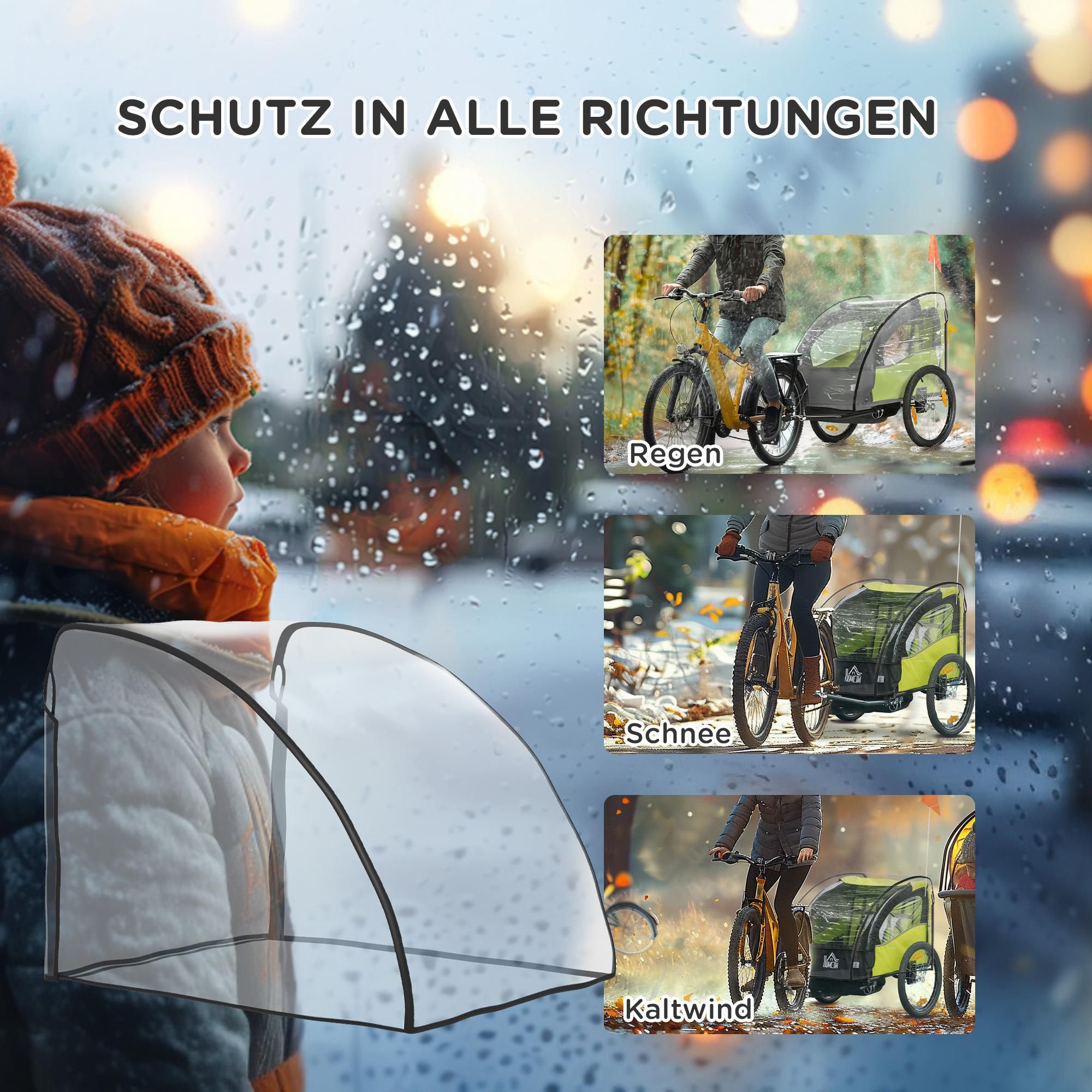 Fahrradanhänger transparent