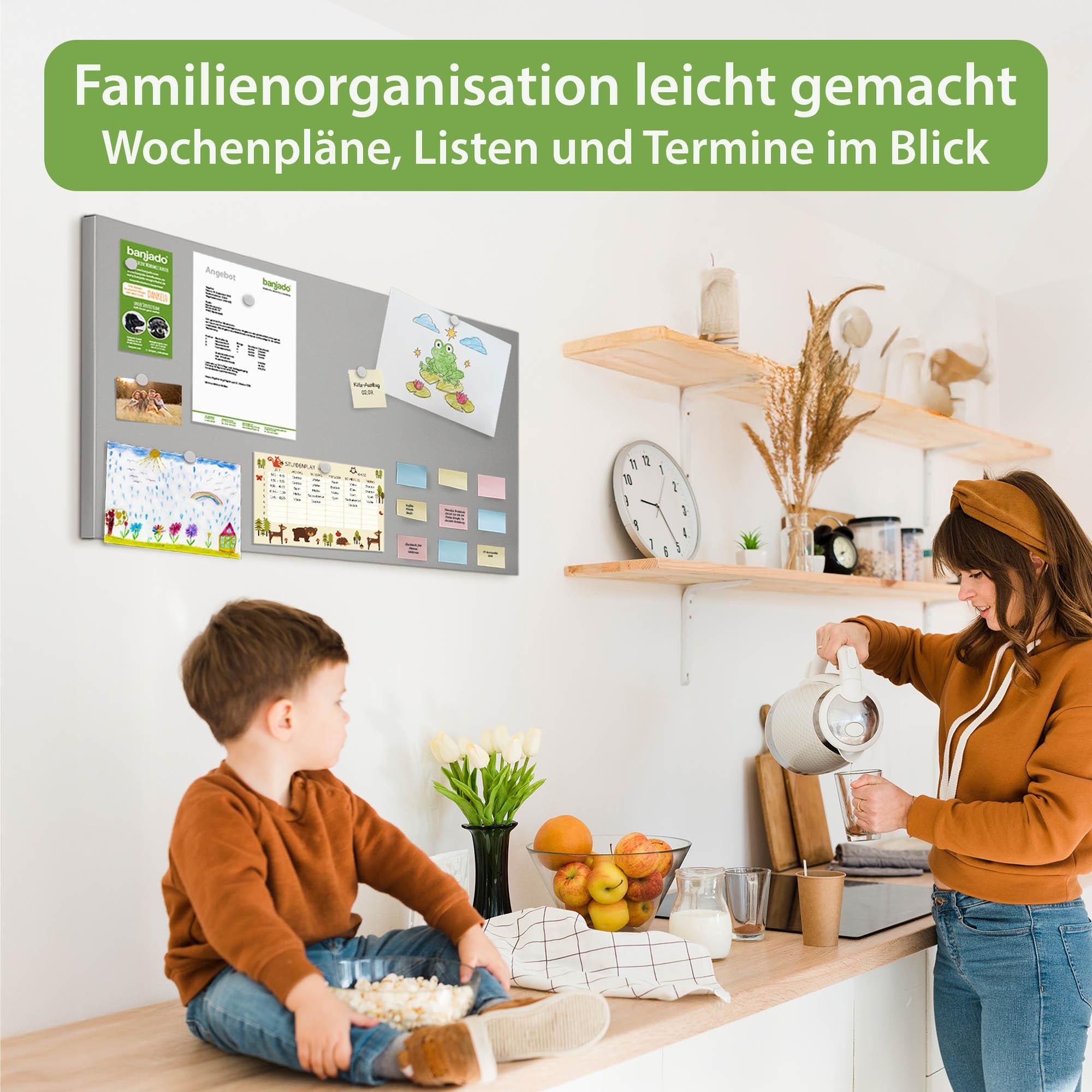 Magnettafel für Haushalt und Familienorganisation