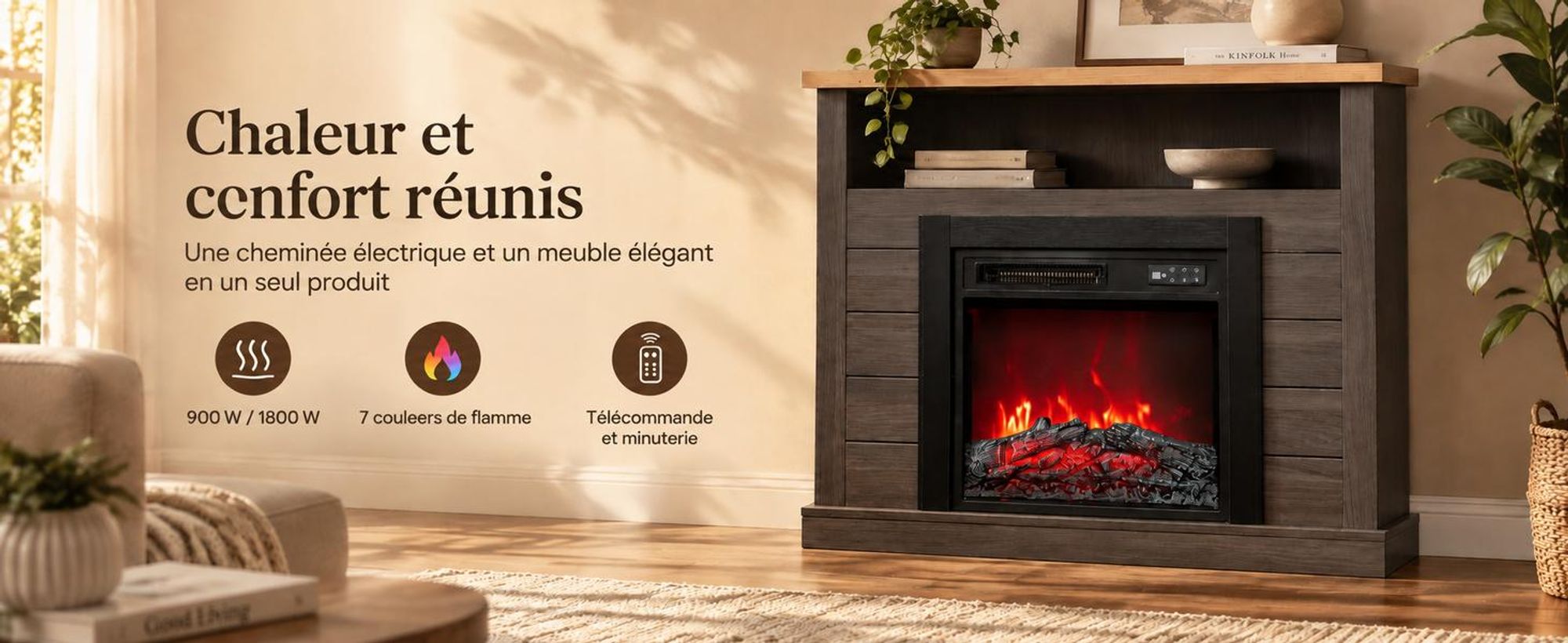 Cheminée et rangement en un seul meuble – chauffage et décoration élégante combinés