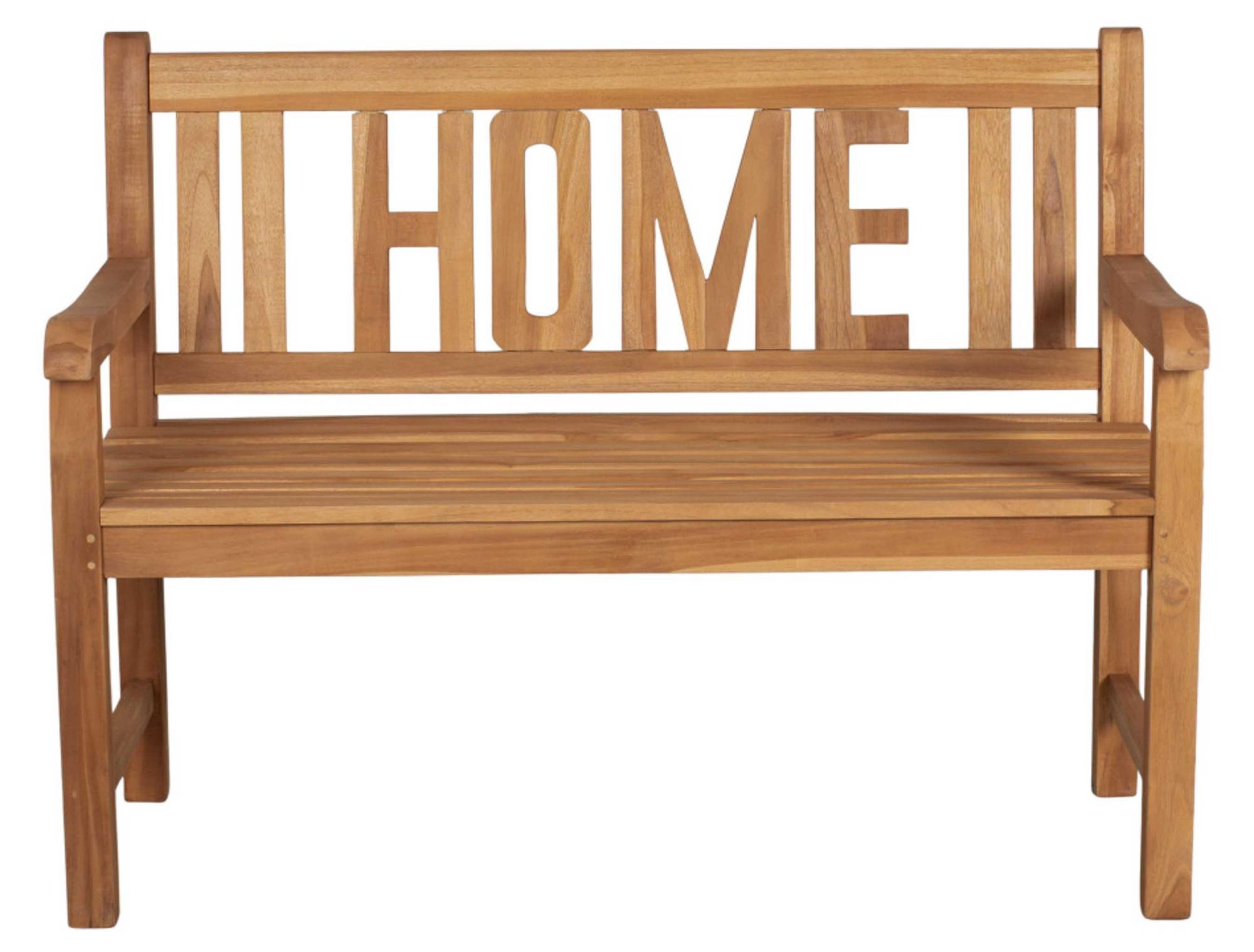 Gartenbank Teak Sitzbank 120cm mit Motiv Herz