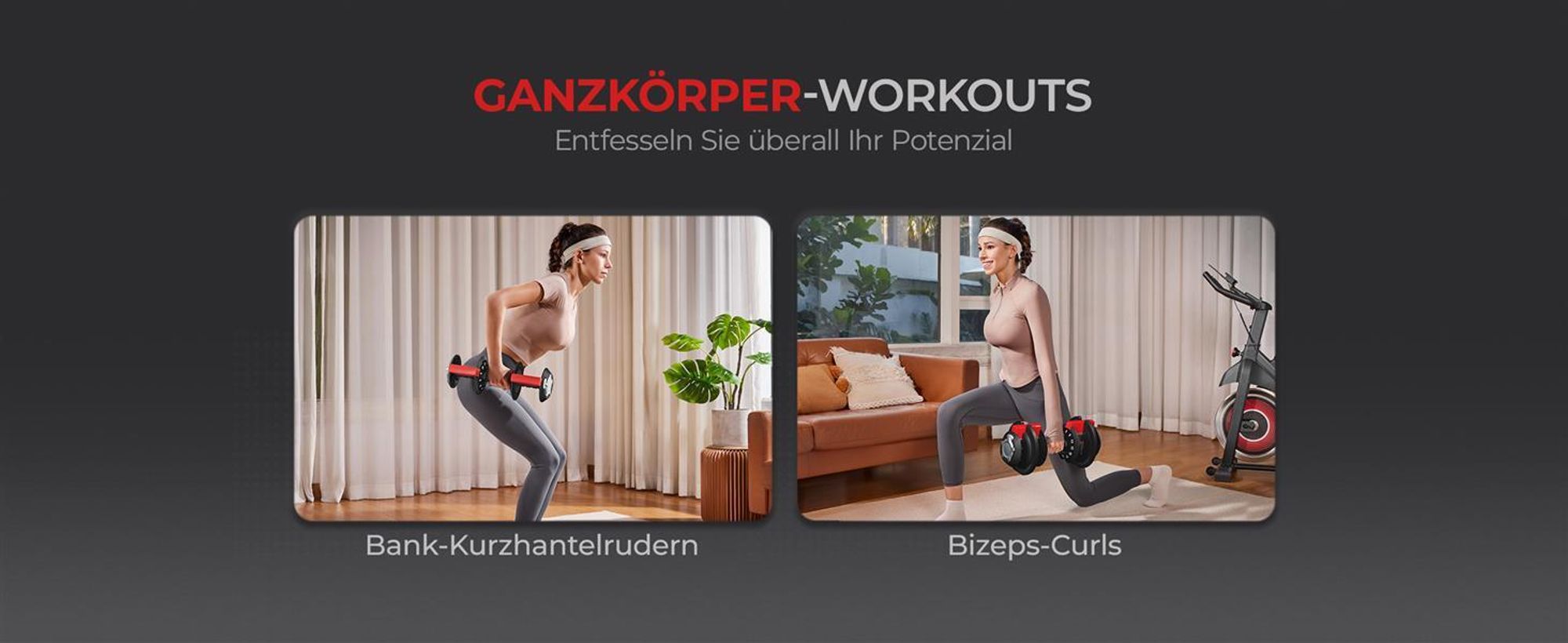 Yaheetech Verstellbare Hantel Kurzhantel, Schnelleinstellung, 12 Gewichtsoptionen von 3 kg bis 24 kg