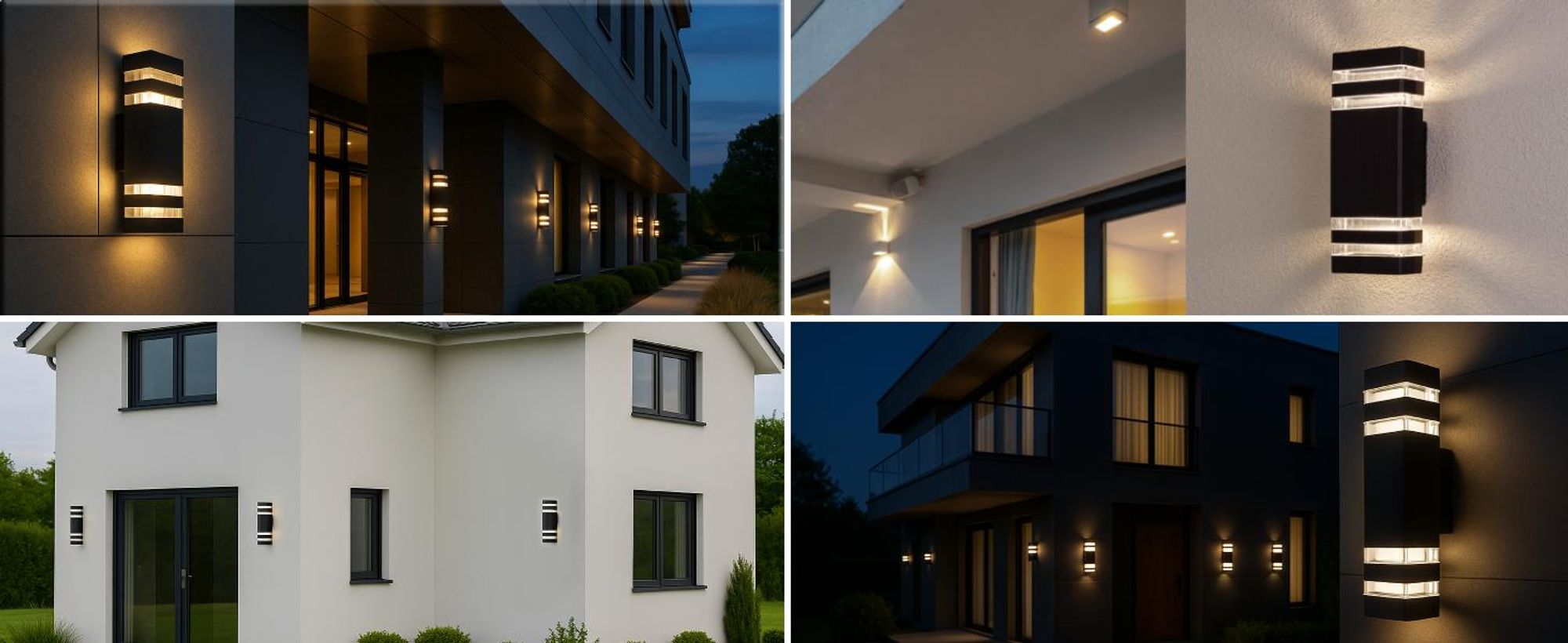 LUMILED Außenwandleuchte Wandlampe aussen Außenleuchte Wand GU10 Fassung Außenbeleuchtung Wandleuchte Gartenleuchte Terrasse Haus Fassade IP44 schwarz