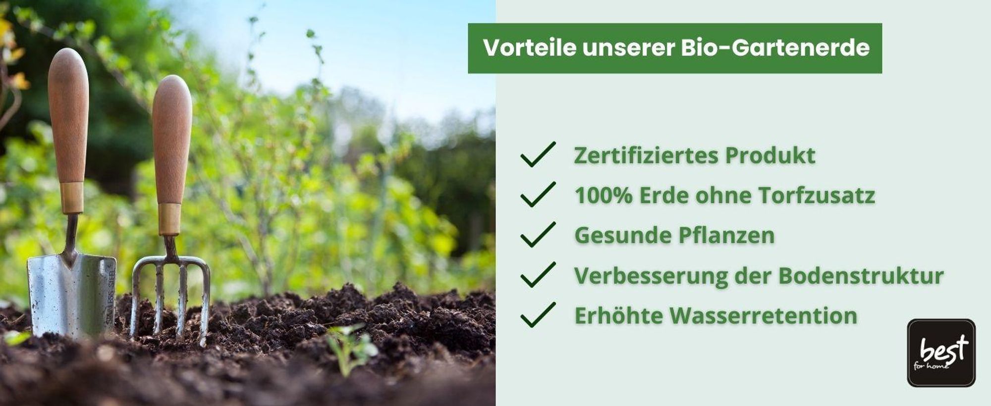 Best for Home -Rasenerde mit -Zutaten: 10%- 20% für einen gesunden und nachhaltigen Rasen. und torffrei. Erhältlich in 20Liter und 50Liter -50L