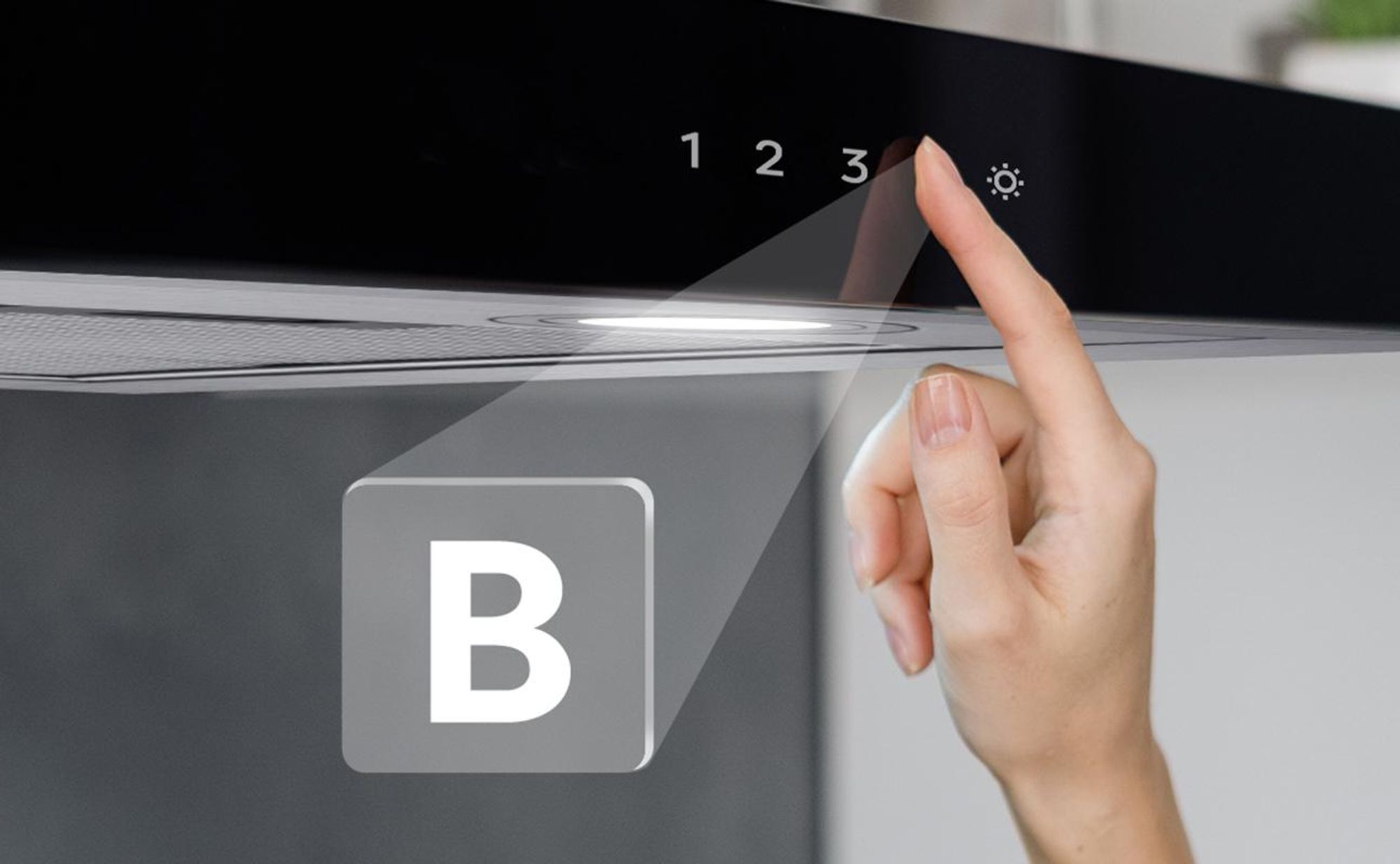 CIARRA A+++ cofano aspirante 60cm 650 m³/h cofano a parete WIFI +APP & Touch Control Boost VMS6102