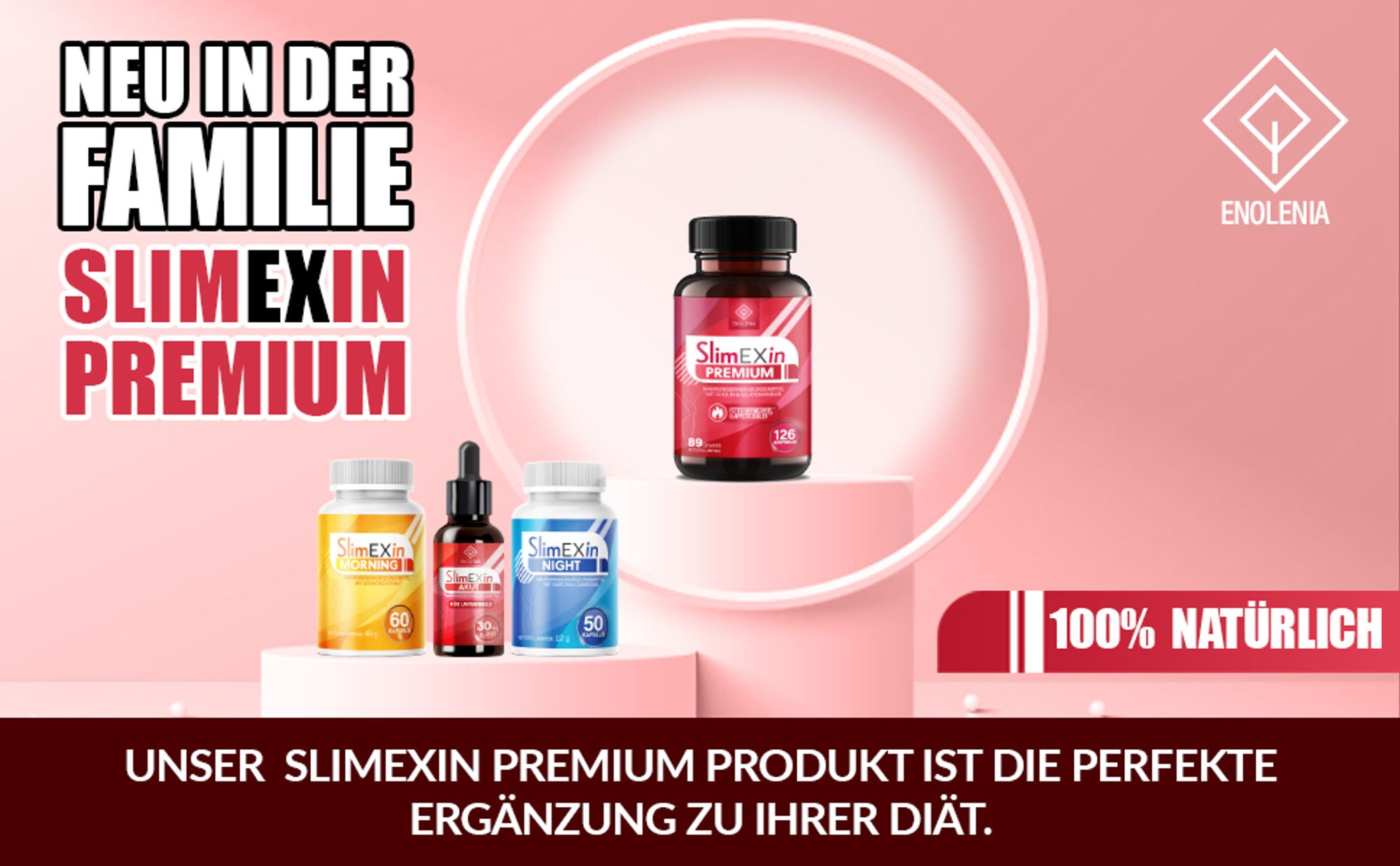 Enolenia® SlimEXin Premium - hilft gegen Hungеrgefühl – Appеtitzügler – schnell abnеhmen – natürliche Inhaltsstoffe für Frauen + Männer