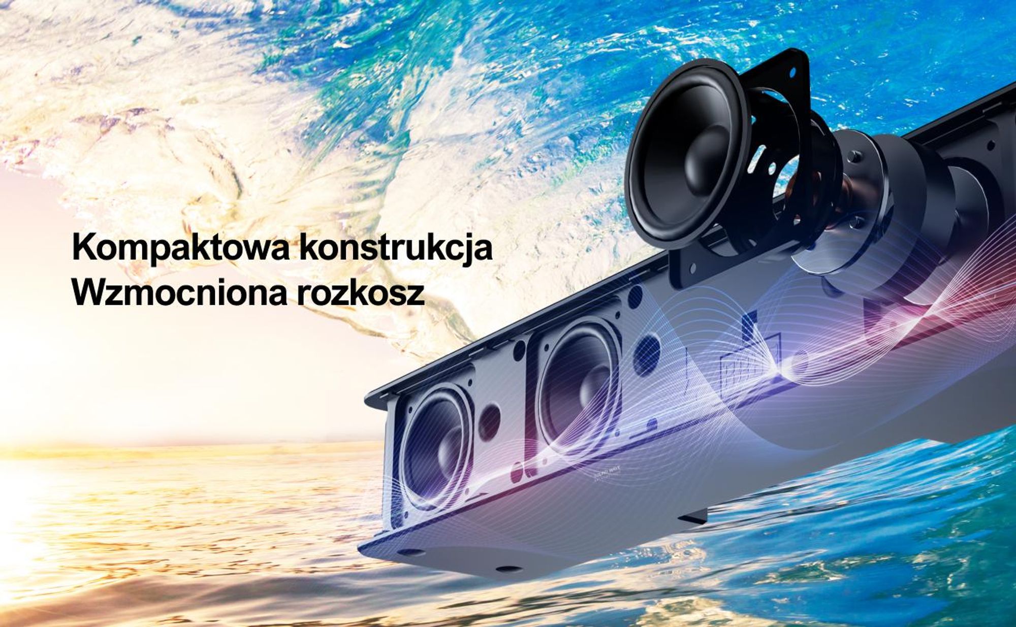Soundbar ULTIMEA 5.1 Dolby Atmos, system dźwięku przestrzennego 3D Soundbar do telewizora, głośniki telewizyjne do kina domowego z regulacją basów