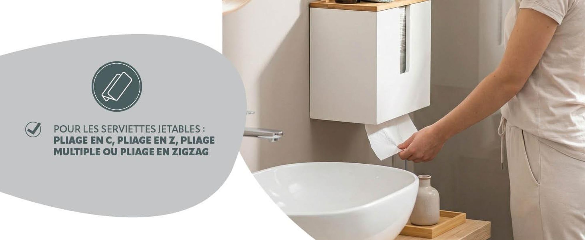 Porte-serviettes en papier avec couvercle en bambou