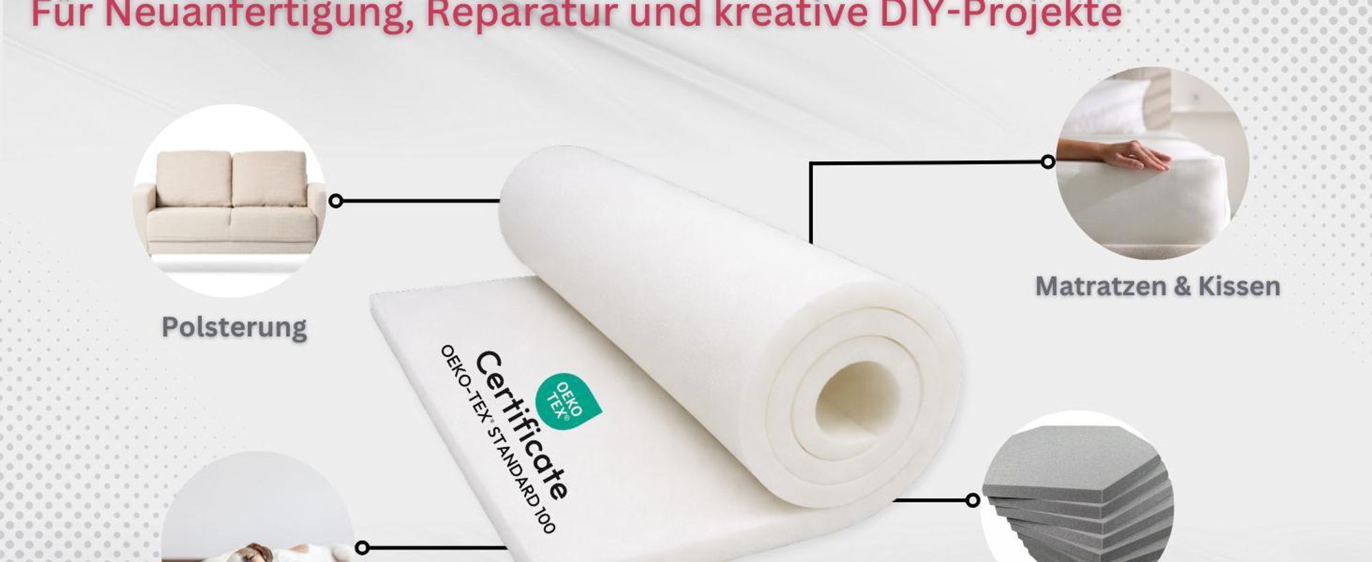 Kaltschaum RG25/44 200x140x2 cm | Polsterschaum Schaumstoffplatte für Möbel, Matratzen & DIY