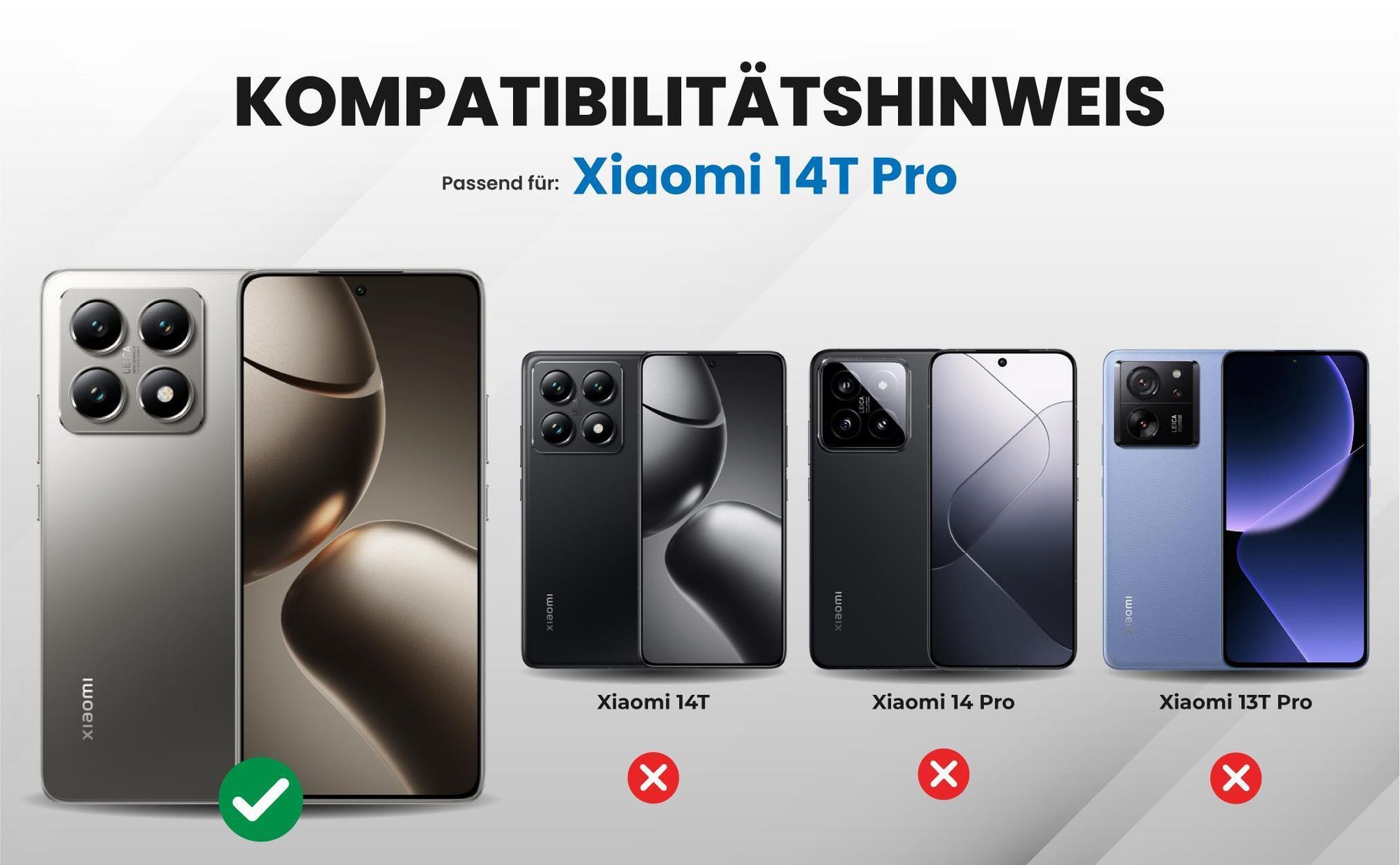 Kompatibilitätshinweise Hülle für Xiaomi 14T Pro