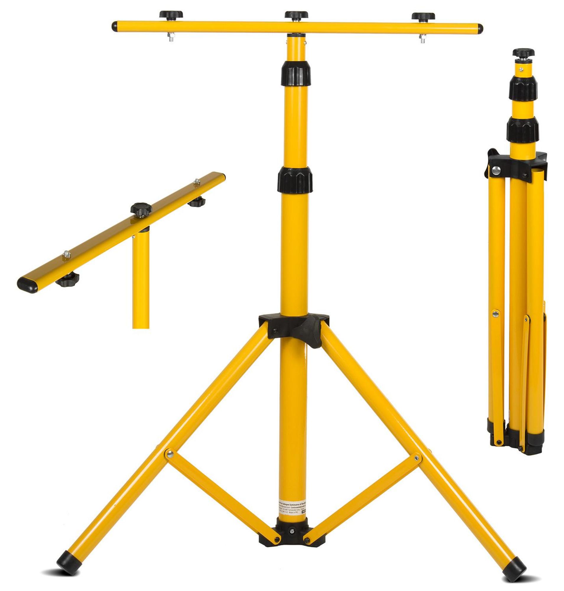 Stativ für Flutlichtstrahler Baustrahler Arbeitsleuchte Flutlicht Ständer Baustrahlerstativ Teleskop 62-150cm Höhenverstellbar Stahl