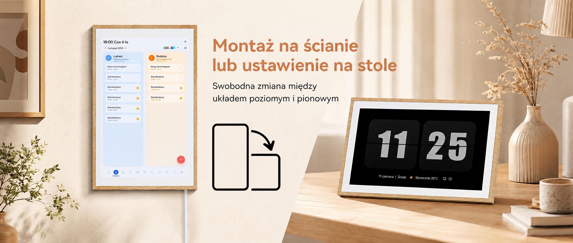 2026 NEU! Blackview NEST 10, cyfrowy kalendarz i ramka na zdjęcia o przekątnej 10,1 cala, z dotykowym ekranem, Wi-Fi, rozdzielczości 1280x800, formacie 16:10, funkcją udostępniania zdjęć, zabezpieczeniem dla dzieci i wzorem imitującym drewno