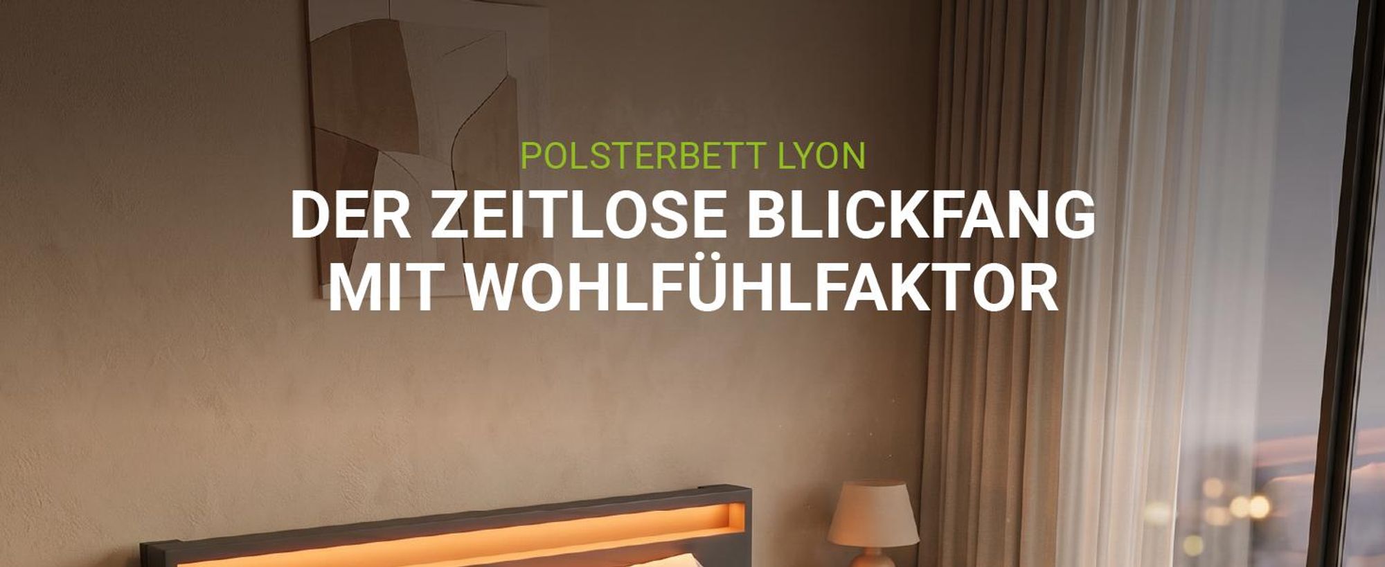 Juskys Polsterbett Lyon 180 x 200 cm grau – Bettgestell mit Lattenrost, Bettkasten & LED Beleuchtung  – Kunstleder & Holz – Bett Doppelbett