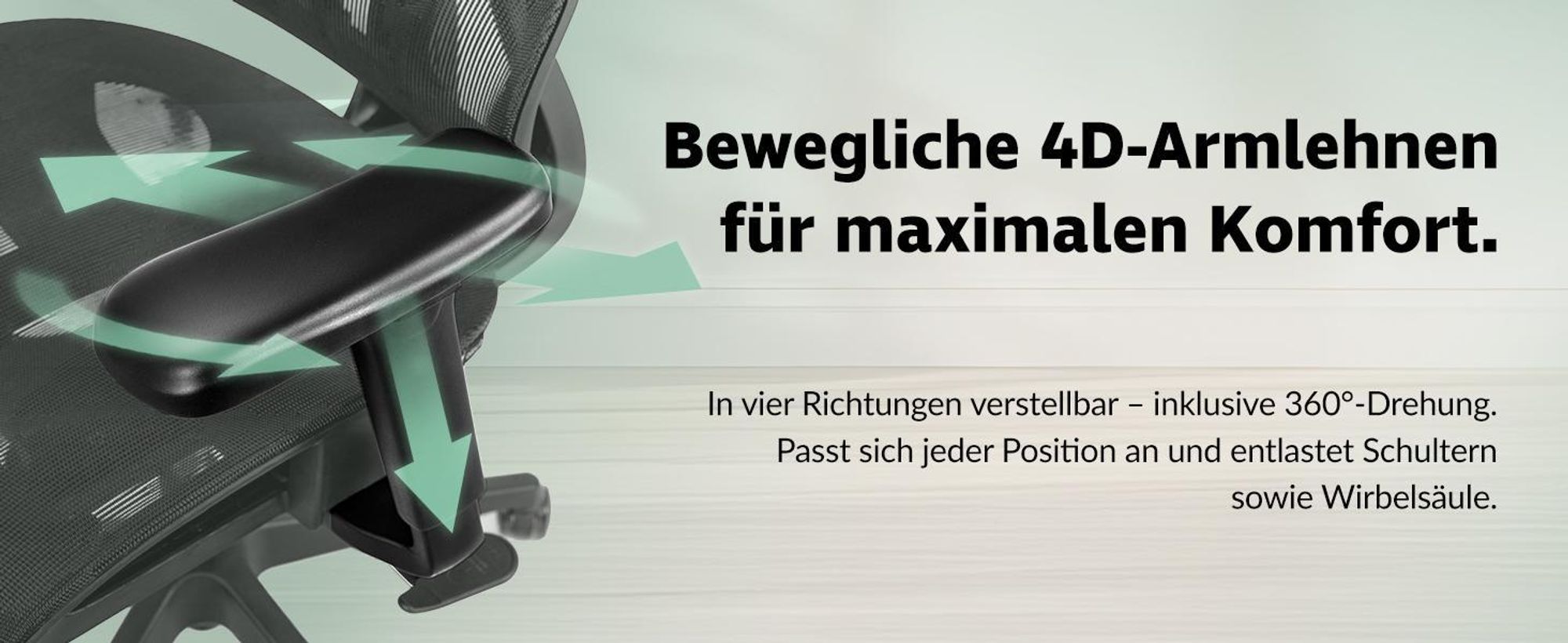 di volio® Bürostuhl Vataro – ergonomischer Schreibtischstuhl mit 2D Kopfstütze & 4D Armlehnen, atmungsaktives Sitzpolster, leise PolyurethanRollen