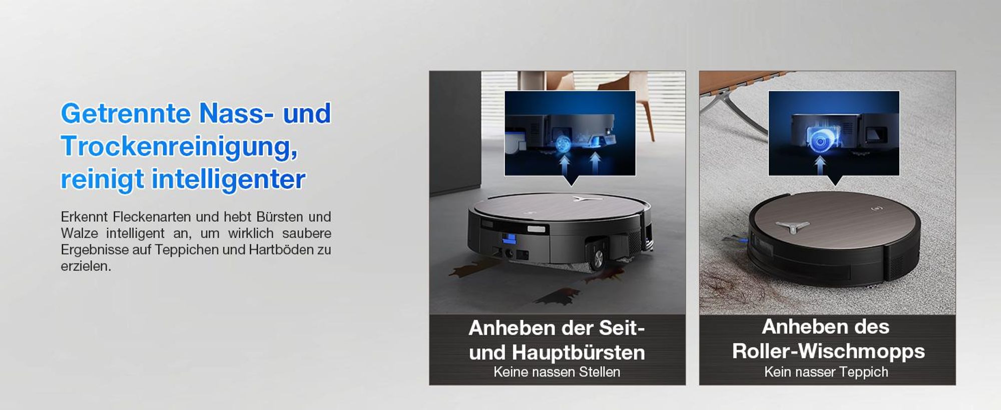 ECOVACS X11 PRO OMNI Staubsauger Roboter mit Wischfunktion, Blast + 19.500 Pa, ultraschnelles Akkuladen, OZMO Roller 2.0, Klettern max. 4 cm Höhe