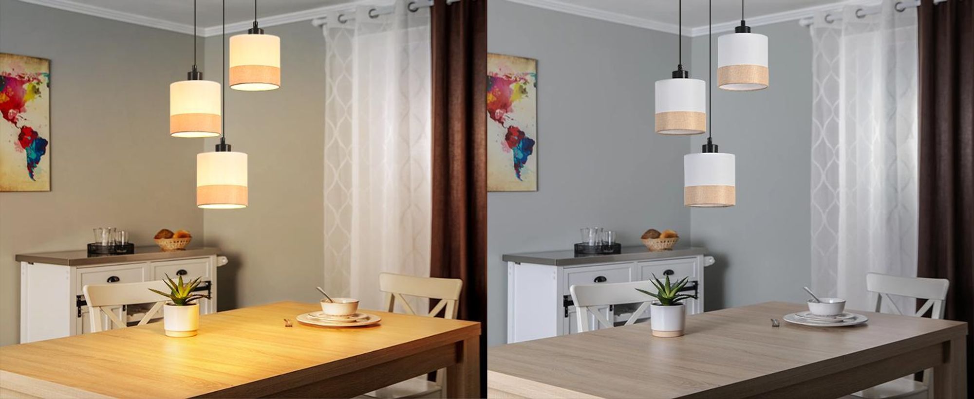 ZMH Pendelleuchte Esstisch Hängelampe Hängeleuchte 3 flammig Esstischlampe Weiß E27 Küche Esszimmerlampe Pendellampe für Wohnzimmer(ohne Leuchtmittel)