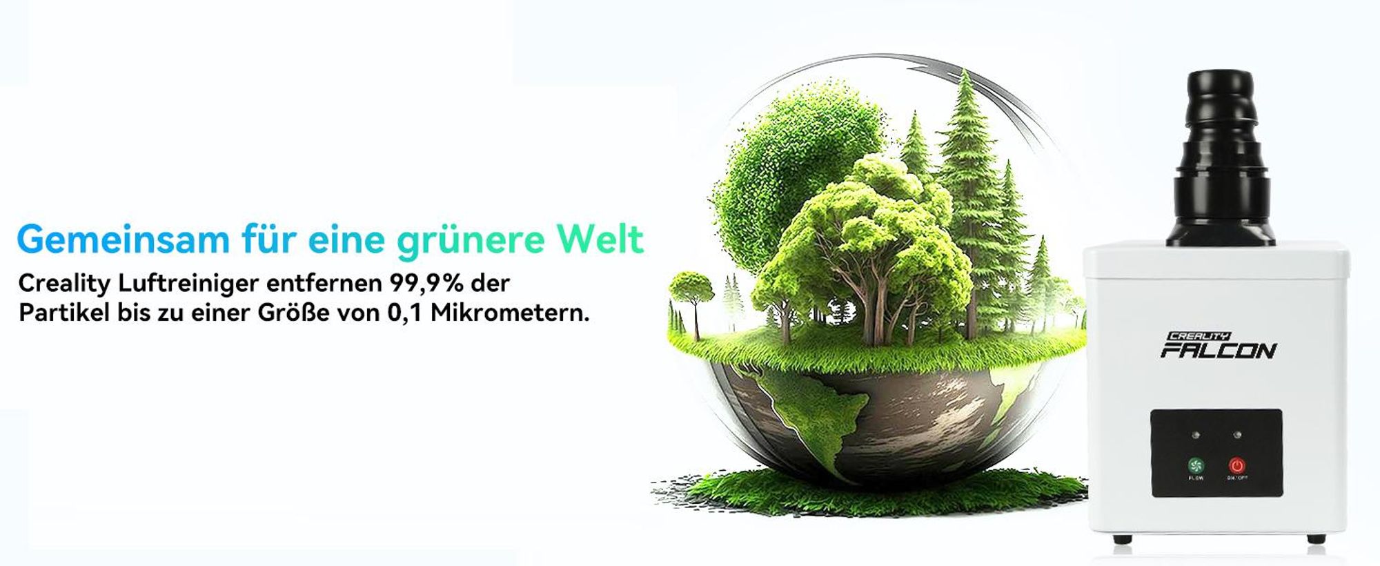Creality Falcon YW45 Rauchreiniger, 99,97% Luftreinigung, geräuscharm, Luftreiniger für Falcon-A1 Laesrgraviierer Falcon 2 PRO Schutzbox