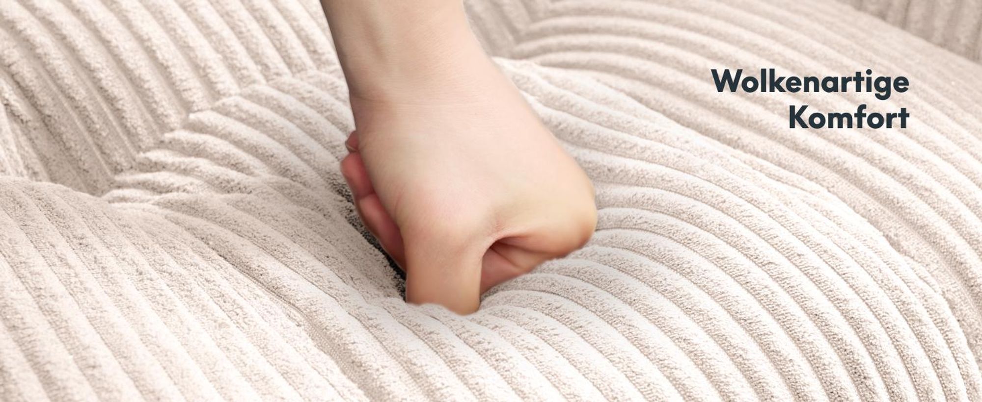 FLEXISPOT Schaukelstuhl Schaukelsessel hohe Rückenlehne & Armlehnen, Moderner Relaxsessel mit Holzkufen, gepolstert für Wohnzimmer, bis 120 kg Weiß