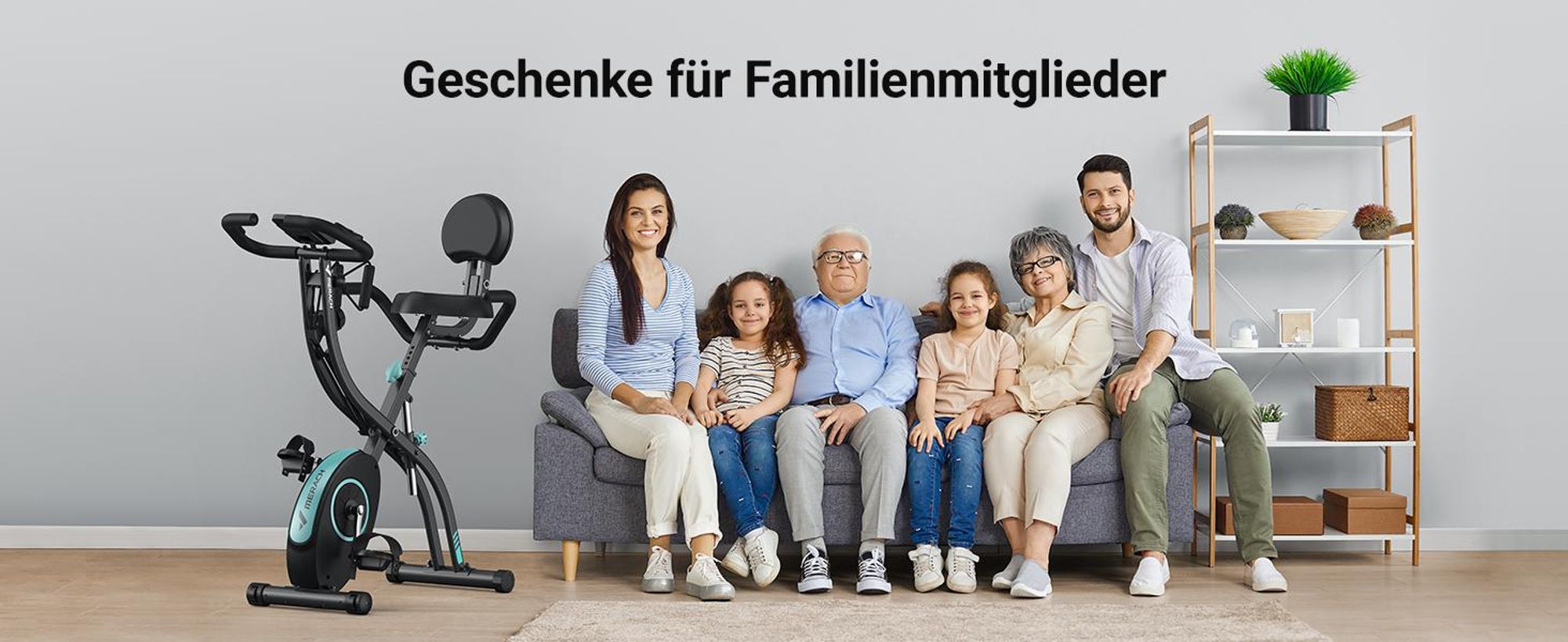 4-in-1 klappbarer Heimtrainer für Zuhause– magnetischer Ergometer mit 16 Stufen, LCD & Pulsmessung, Tabletständer, kompatibel Kinomap, bis 136 kg