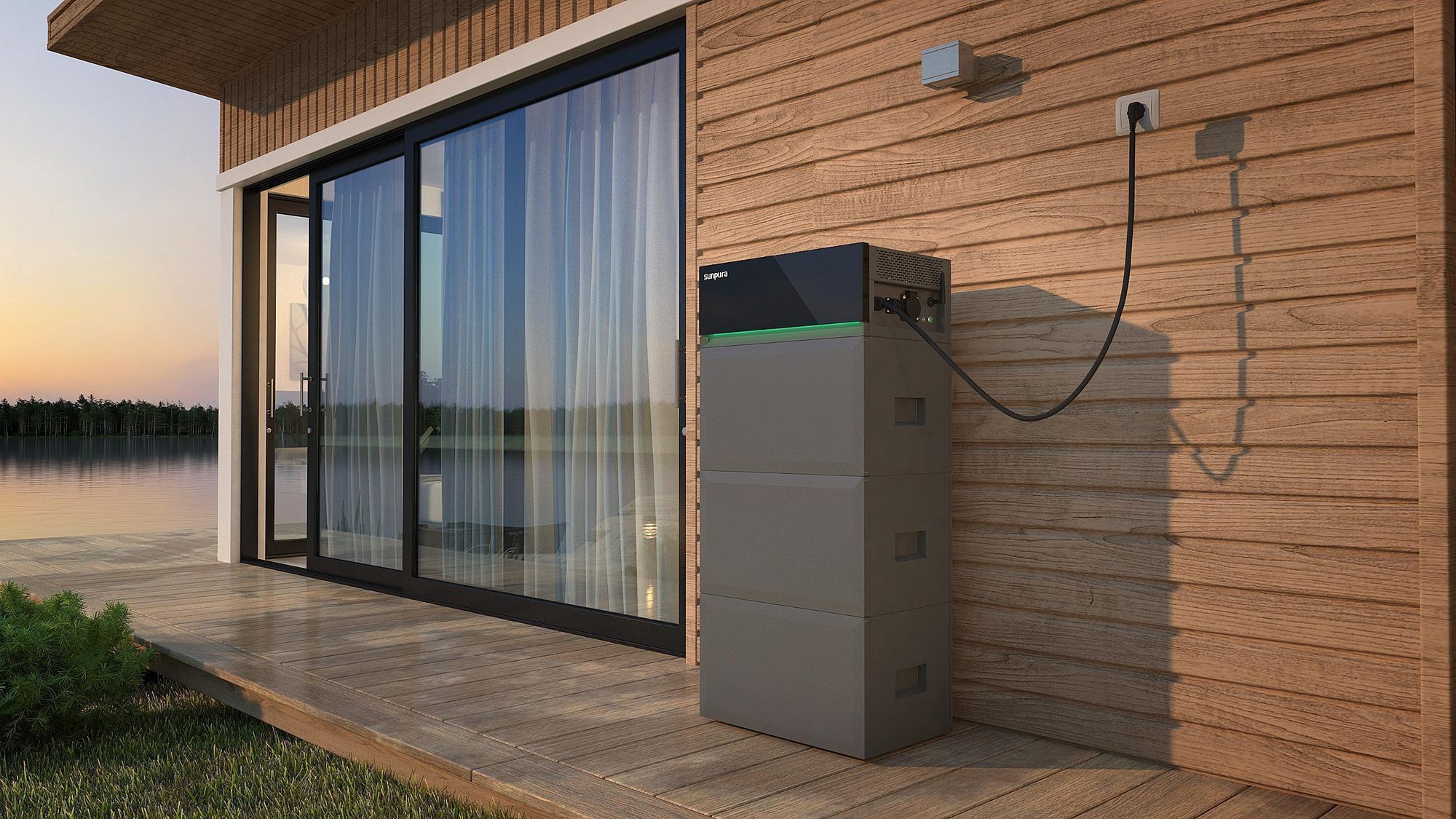 Sunpura S2400 All-in-One 2,4 kWh Speicher für Balkonkraftwerk mit 1x Smart Meter und 2x Sunpura Smart Plug, bis 9,6 kWh erweiterbar (0% MwSt)