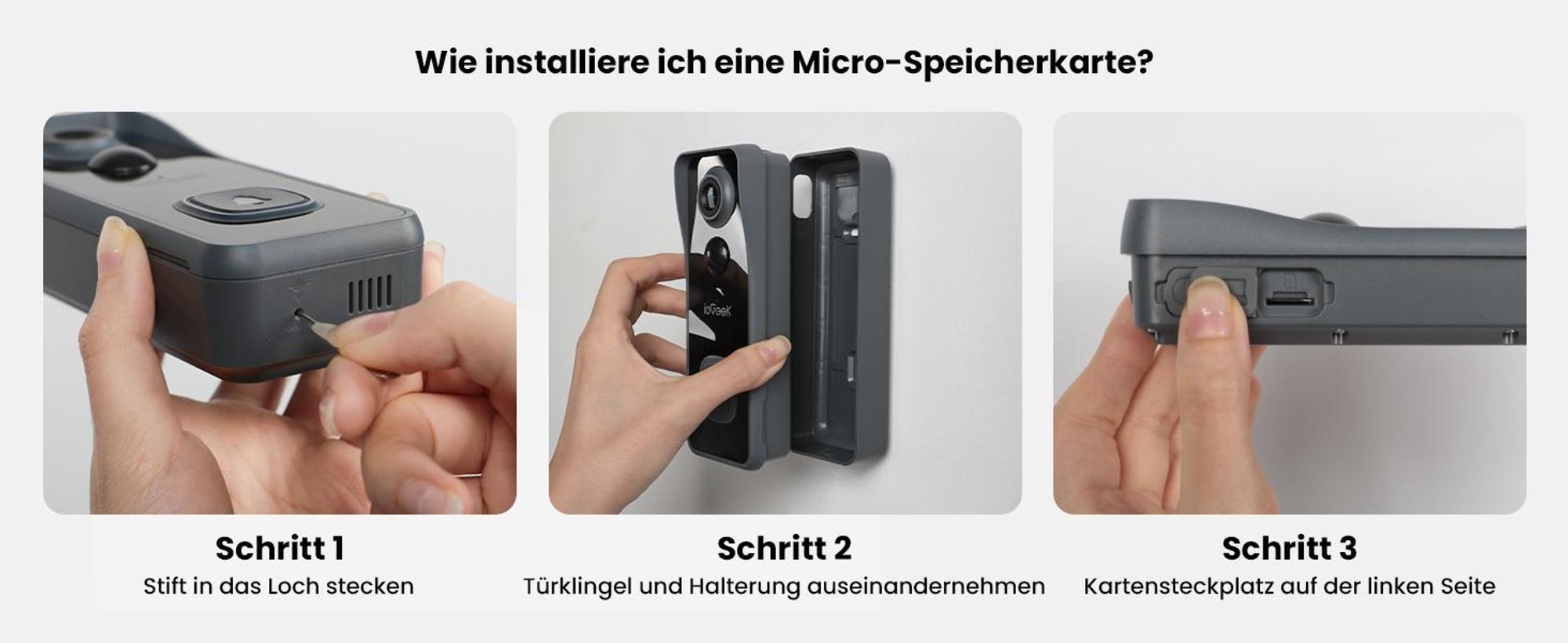 5MP 2K Deurbel met camera, draadloos, videodeurbel, Wi-Fi met bel, 64GB geheugenkaart, 2,4GHz Wi-Fi, inclusief binnenbel