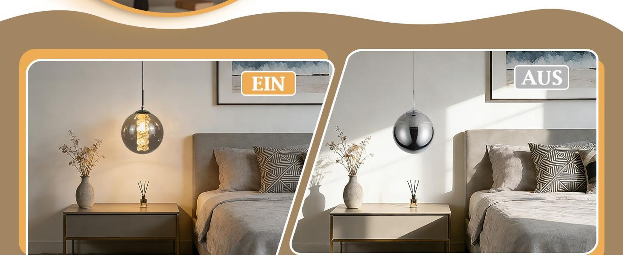 Lampe suspendue ZMH en verre, 1 ampoule, lampe de table à manger, hauteur réglable (120 cm), douille G9, pour table à manger, chambre à coucher, salle à manger, bar, gris fumé