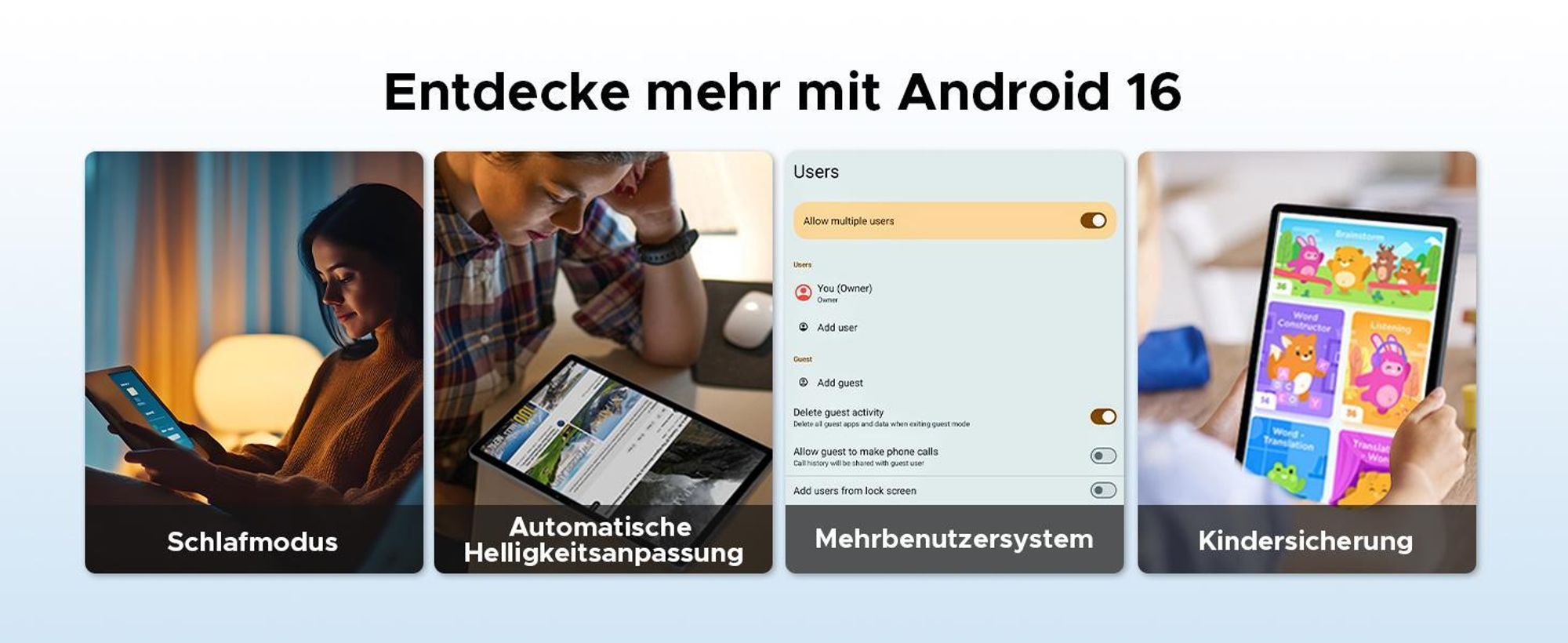 DOOGEE Tab E3 Max Android 16, 14 Zoll, 4G LTE, 48GB(8+40)+256GB(bis 2TB erweiterbar), 13500mAh/18W, 4G LTE, Widevine L1