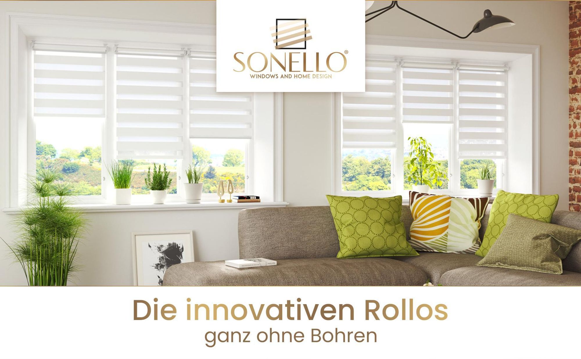 Sonello Doppelrollo Klemmfix ohne Bohren Duo Rollo Klemmrollo Sonnenschutzrollo Fensterrollo für Fenster & Türen Zebrarollo Seitenzugrollo 60cm x 100cm Schwarz