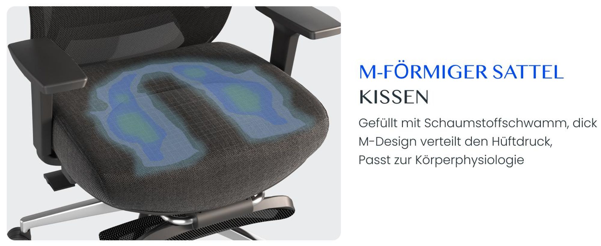 FLEXISPOT MasterEase Ergonomischer Bürostuhl mit 3D Shiatsu-Massage, verstellbarer Lendenstütze, Memory-Sitzkissen und ausziehbarer Fußstütze, Schwarz