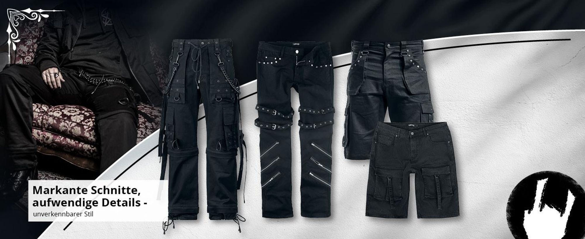 Gothicana by EMP Herren schwarzer Gehrock mit Stehkragen XL