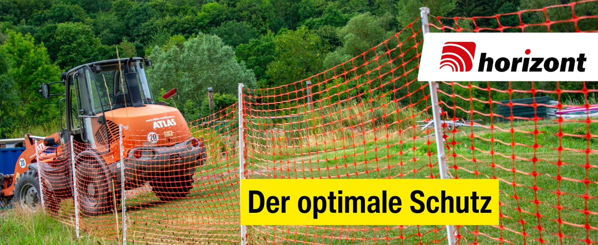 horizont Kunststoffzaun 50 m x 1 m - rot – Absperrzaun aus HDPE, flexibel für Garten, Camping und Baustellen