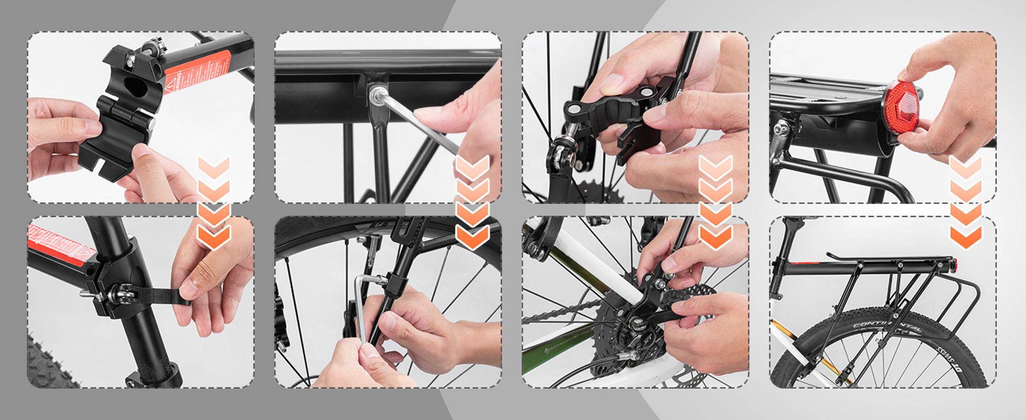 ROCKBROS Fahrrad Gepäckträger Voll Schnellspanner 26"-29" Heckträger