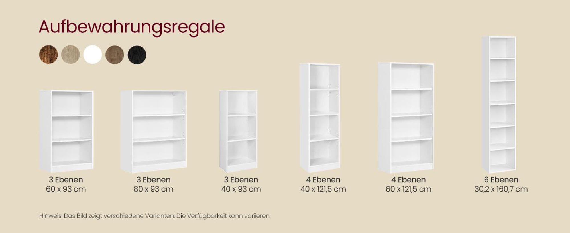 VASAGLE Bücherregal, 6-stöckiges Regal, offenes Aufbewahrungsregal, Standregal, 24 x 30,2 x 160,7 cm