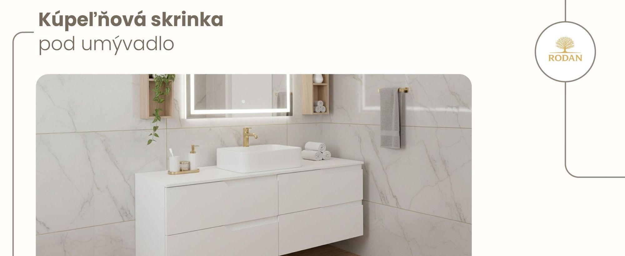 RODAN, moderná skrinka pod umývadlo, skrinka do kúpeľne, kúpeľňový nábytok, kúpeľňová skrinka