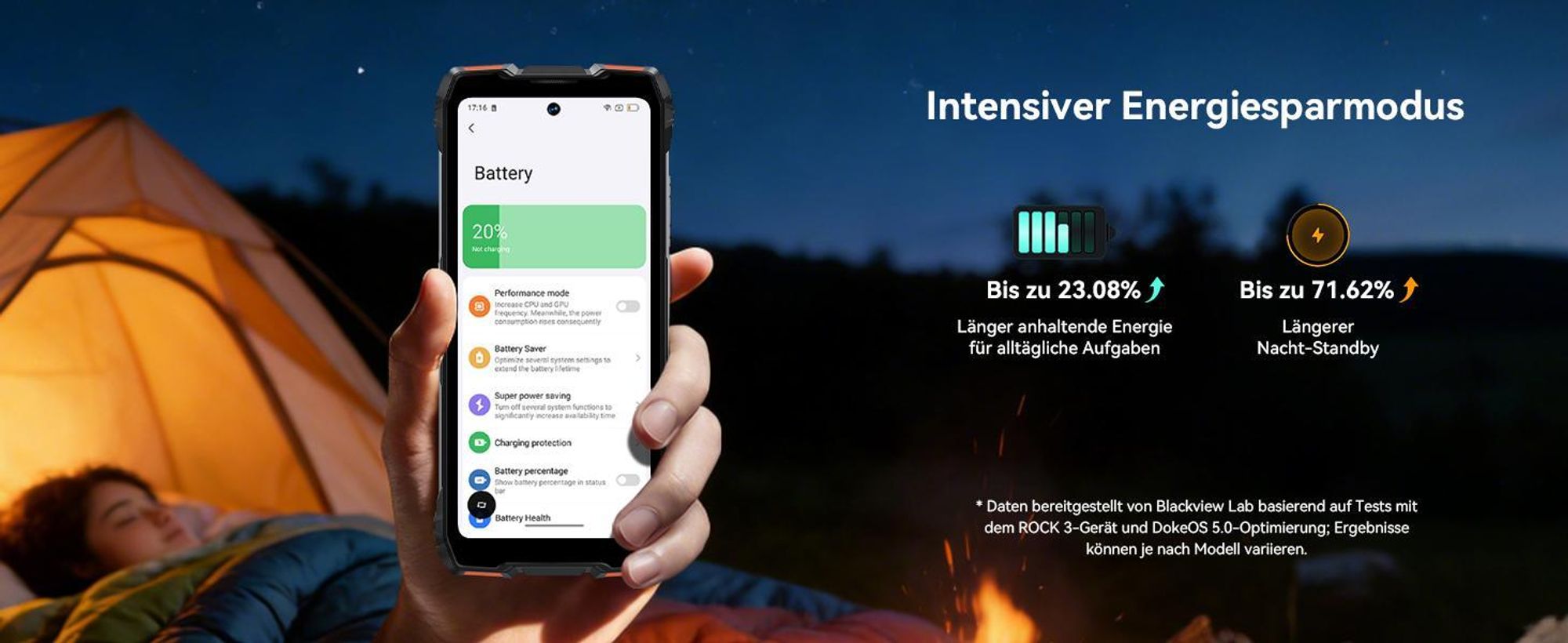 Blackview ROCK 3  Outdoor Smartphone Ohne Vertrag, 32+256GB, Android 16, 108MP, 6.78", 120Hz, 10000mAh,kabelloses Laden,Thermal Imaging, IP68/IP69K