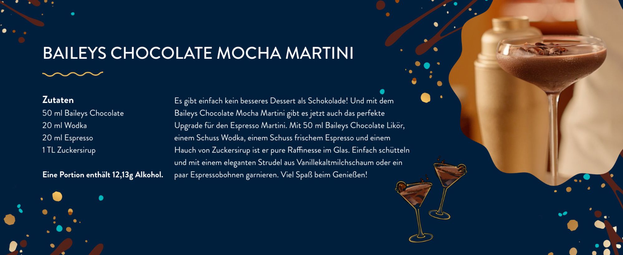 Baileys Chocolate, Original Irish Cream mit Belgischer Schokolade, 17% vol, 500ml Einzelflasche