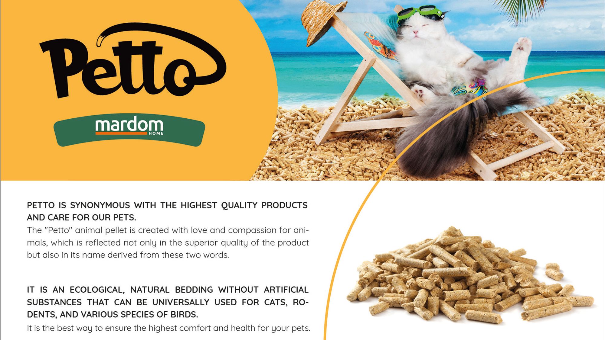 Katzenstreu, Mardom, Holzpellets, Kiefernholz, Saugfähigkeit, Katze, Für Tiere