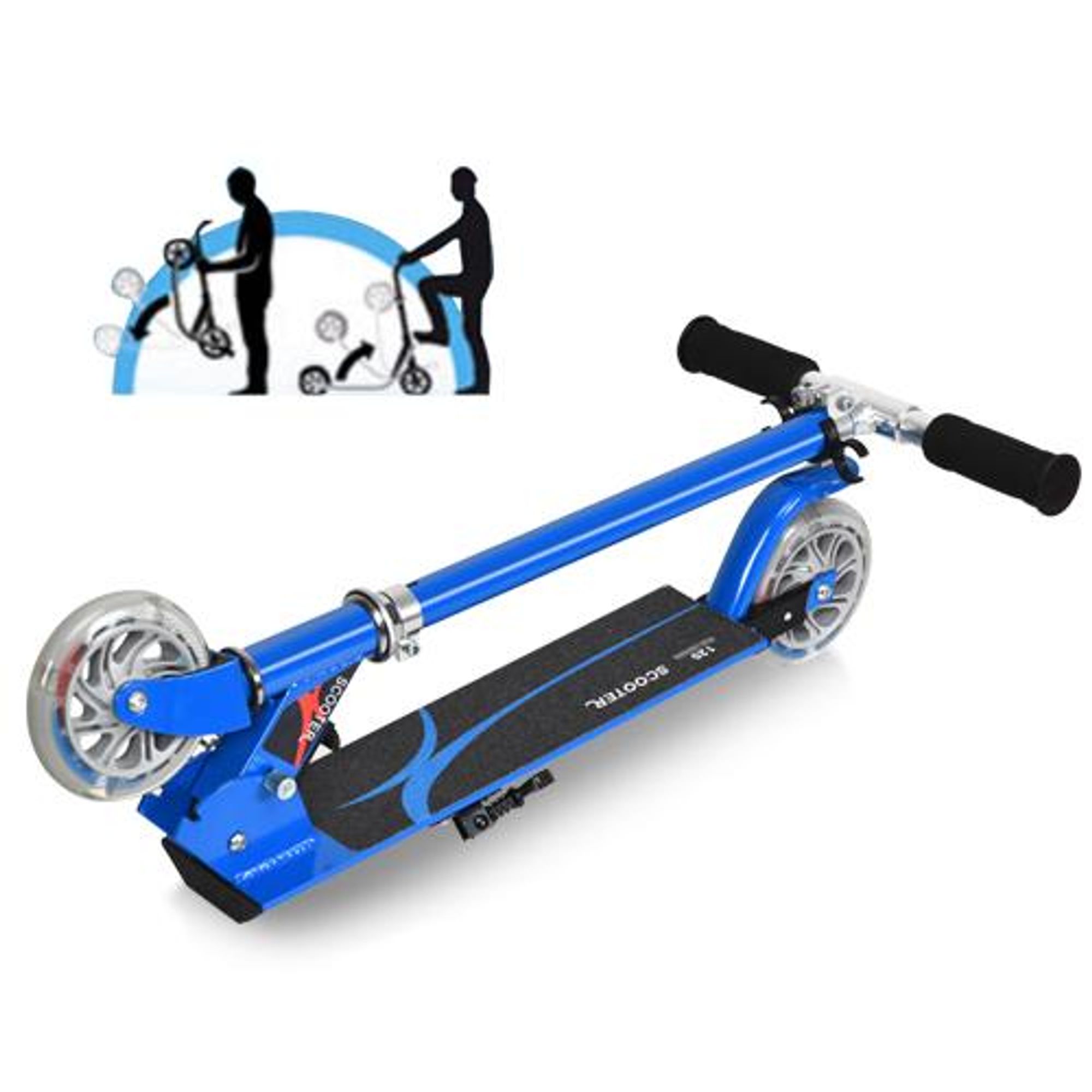 COSTWAY Kinder Roller mit LED Rädern, Cityroller höhenverstellbar, Kinder Scooter für Kinder ab 4+, Kinder Kickscooter, Tretroller für Junge & Mädchen