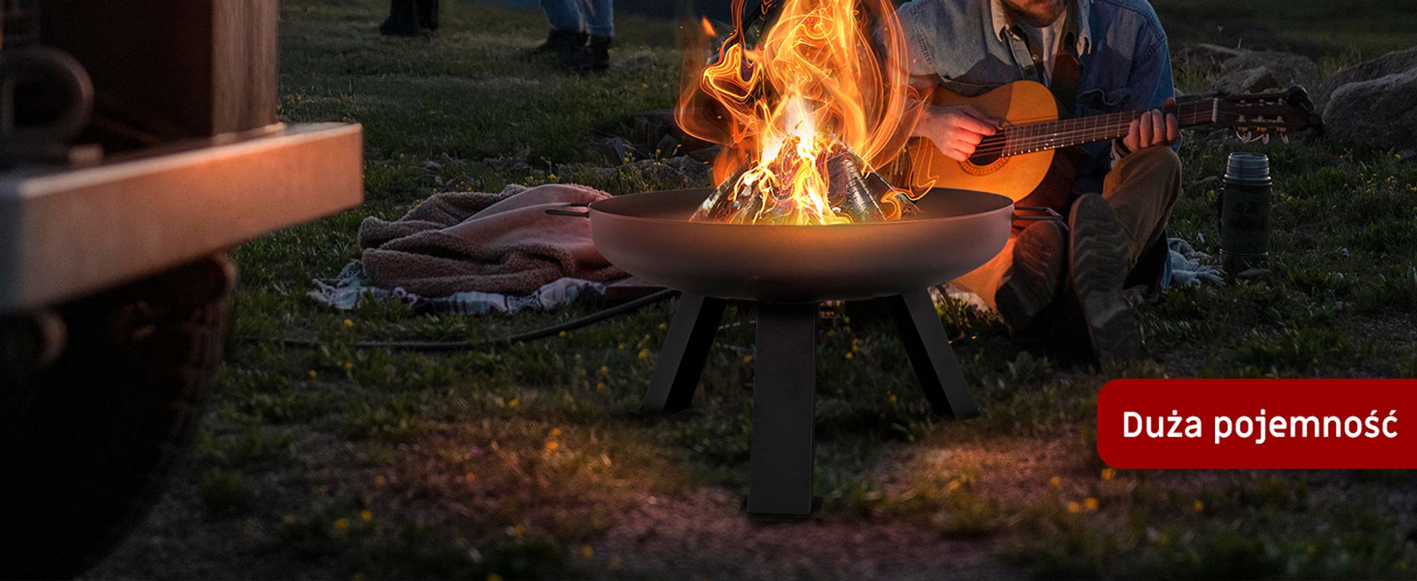 Duże palenisko ogrodowe LEHMANN WYOMING 60,5cm grill