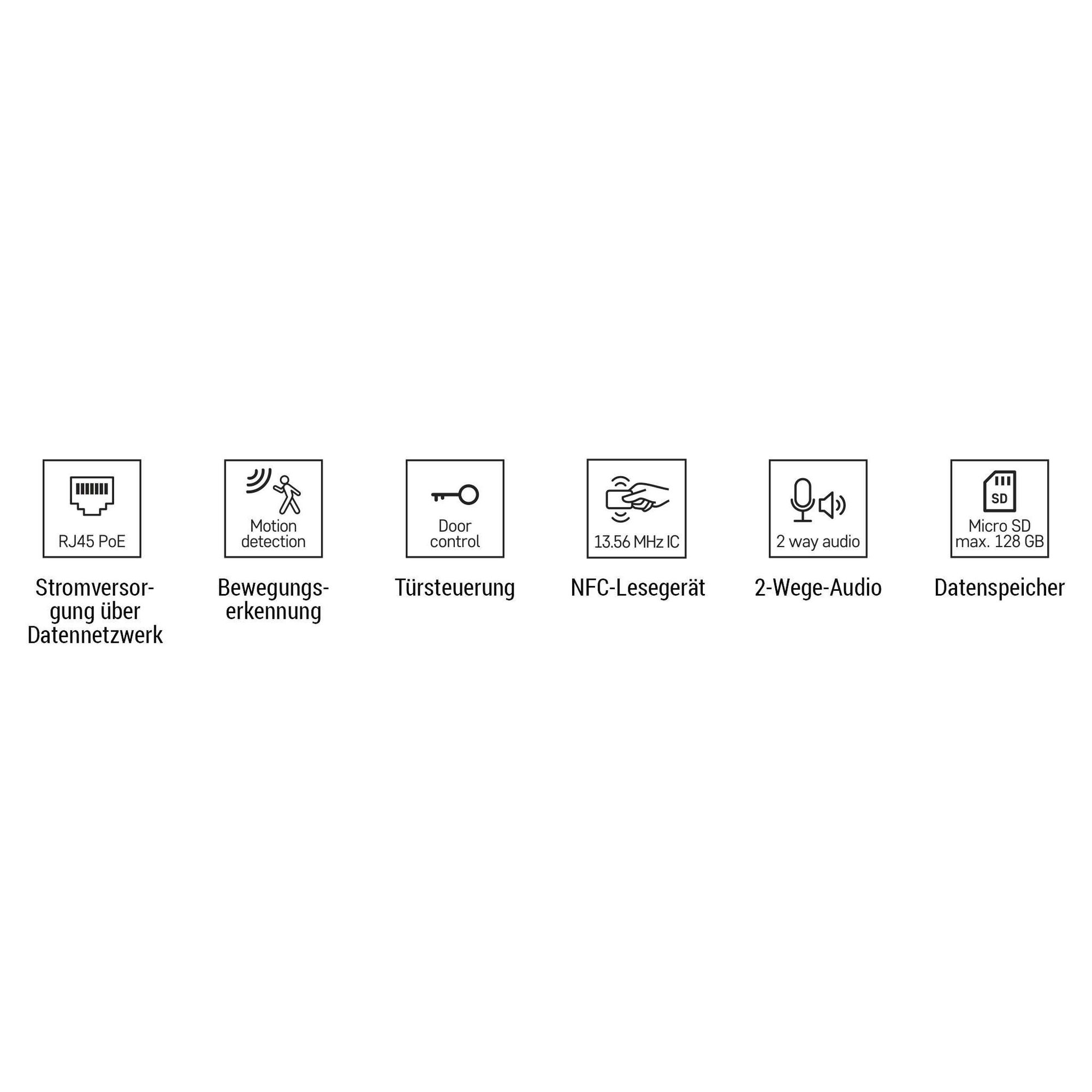 Video-Türklingel EMOS GoSmart Full HD 2 MP mit Ethernet-Anschluss und RFID-Set