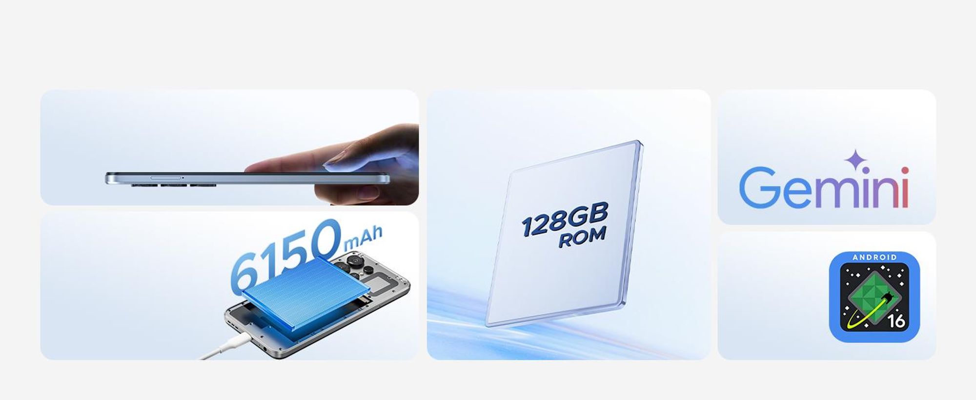 Smartfon DOOGEE Note56X Pro, Android 16, ekran 6,56" 90Hz, bateria 6150mAh, pamięć 32GB+128GB, 4G, aparat 13MP, NFC, czytnik linii papilarnych, OTG, bez umowy
