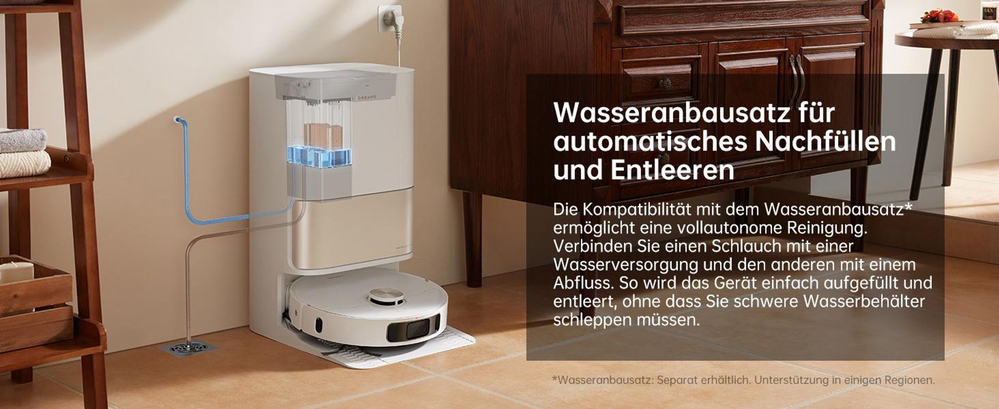 Dreame L10s Pro Ultra Heat Roboter Saugroboter mit Wischfunktion,Automatische Moppreinigung,heißem Wasser,7000Pa,Doppelte Mopp- und Bodenreinigung